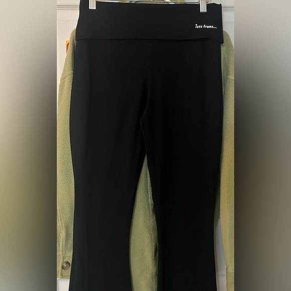 iets Frans flared yoga pants with gold over waistband good used condition 💖 - Picture 3 of 7